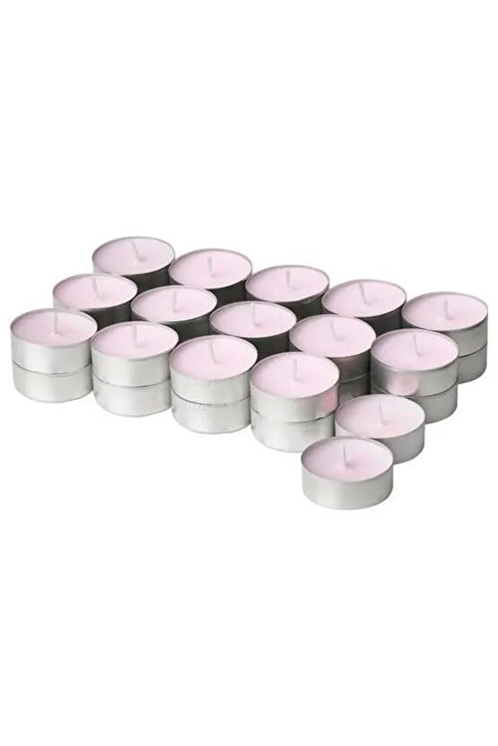 SUMUHOME LUGNARE YASEMİN KOKULU TEALIGHT MUM PEMBE 3,5 SAAT 30 ADET