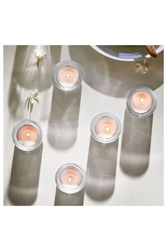 SUMUHOME LUGNARE YASEMİN KOKULU TEALIGHT MUM PEMBE 3,5 SAAT 30 ADET