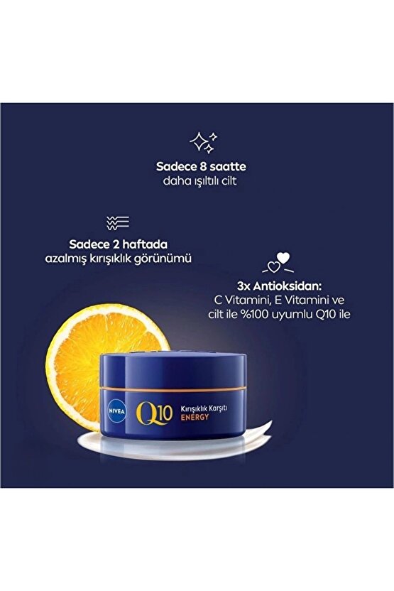 Q10 Power Kırışık Karşıtı +Sıkılaştırıcı Yenileyici Gece Kremi 50 Ml