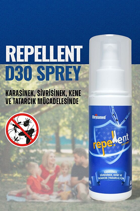 Repellent D30 Sprey Sivrisinek Karasinek Tatarcık Kene Kovucu Koruyucu Sprey 100 ml Çocuk Yetişkin