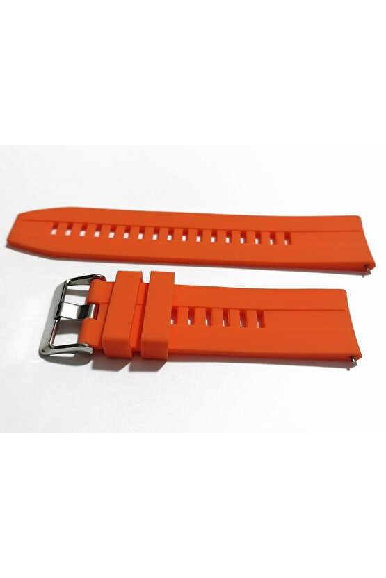 Akıllı Saat Kordonu  Akıllı Pimli  Silikon   20  mm  (75 ) Oranj renk