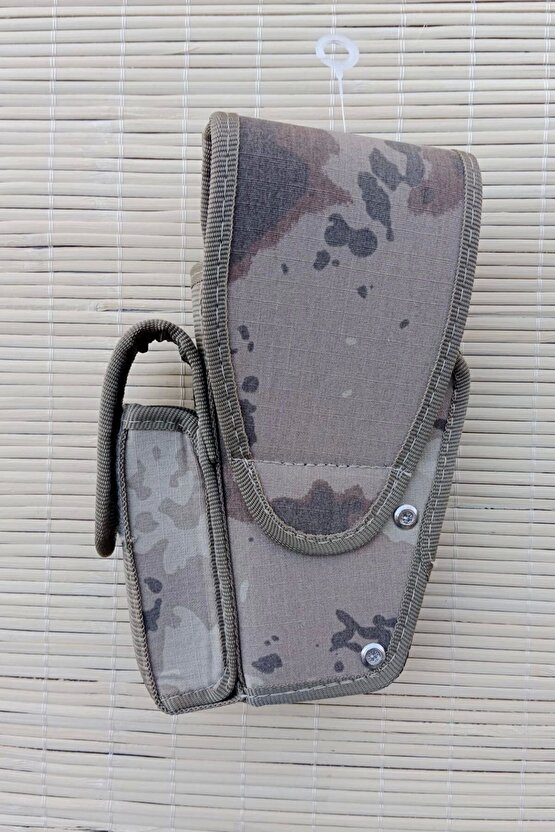 Sag El Kamuflaj Renk Cift Emniyetli Jandarma Silah Kilifi