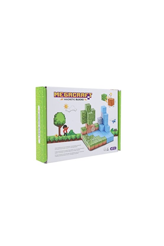 Minecraft Orman Temalı 47 Parça Manyetik Lego Minecraft Manyetik Lego Minecraft Lego Megacraft Lego