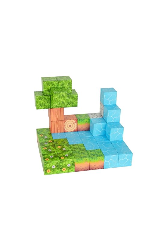 Minecraft Orman Temalı 47 Parça Manyetik Lego Minecraft Manyetik Lego Minecraft Lego Megacraft Lego