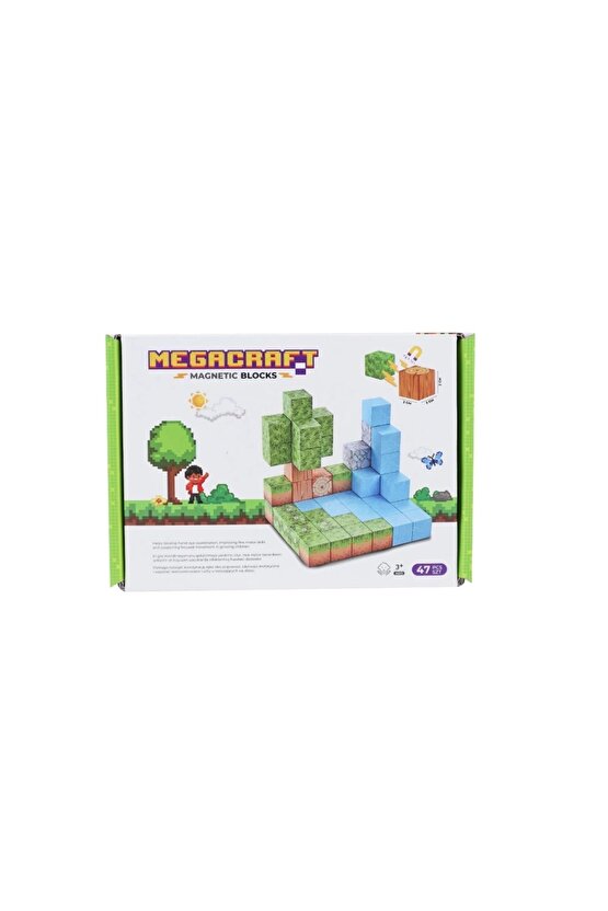 Minecraft Orman Temalı 47 Parça Manyetik Lego Minecraft Manyetik Lego Minecraft Lego Megacraft Lego