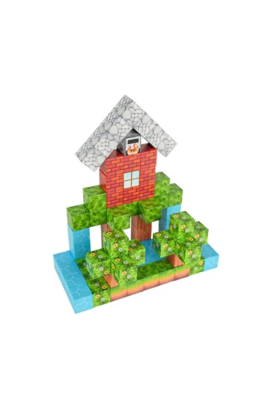 Minecraft Orman Temalı 88 Parça Manyetik Lego Minecraft Manyetik Lego Minecraft Lego Megacraft Lego
