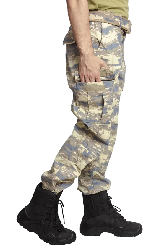 Hava Kuvvetleri Yeni Kamuflaj Renkli Kargo Cepli Airsoft Taktik Askeri Pantolon