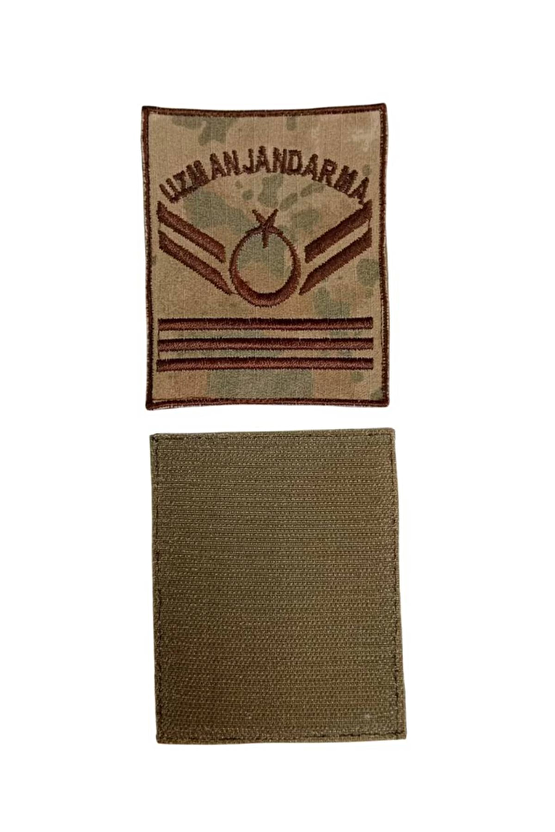 Uzman Jandarma 3 Kademe Kamuflaj Renkli Nakis Kol Rutbe