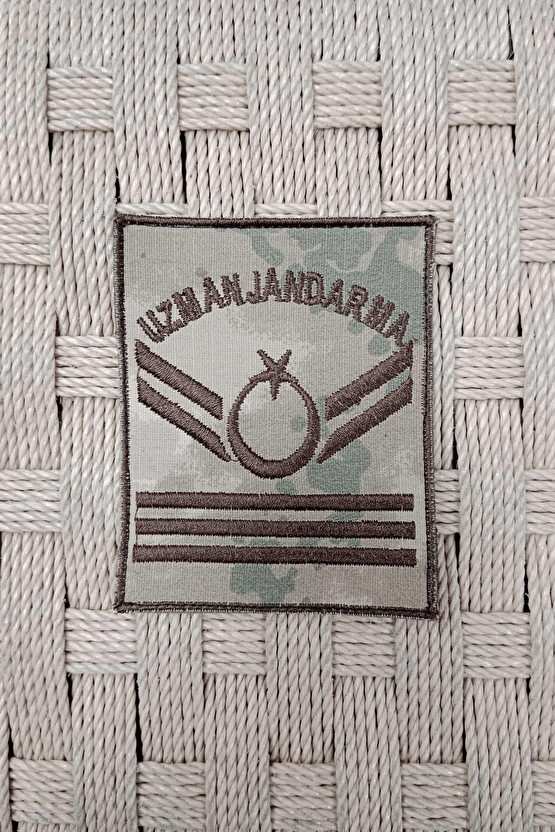 Uzman Jandarma 3 Kademe Kamuflaj Renkli Nakis Kol Rutbe