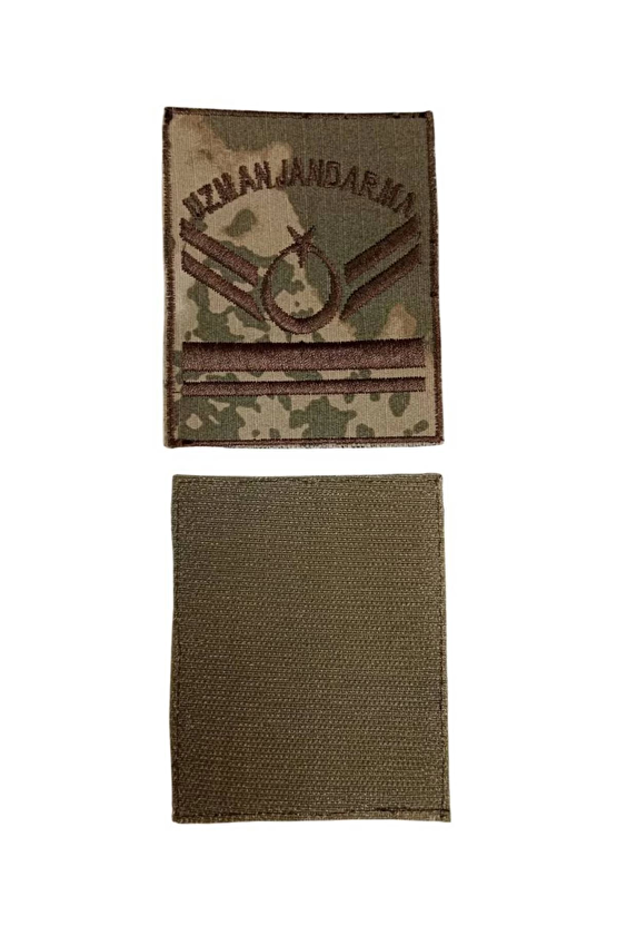 Uzman Jandarma 5 Kademe Kamuflaj Renkli Nakis Kol Rutbe