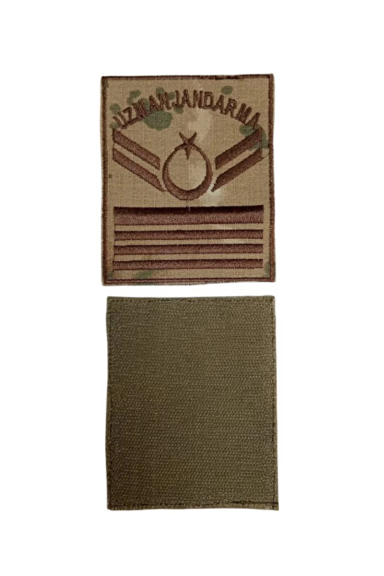 Uzman Jandarma 7 Kademe Kamuflaj Renkli Nakis Kol Rutbe