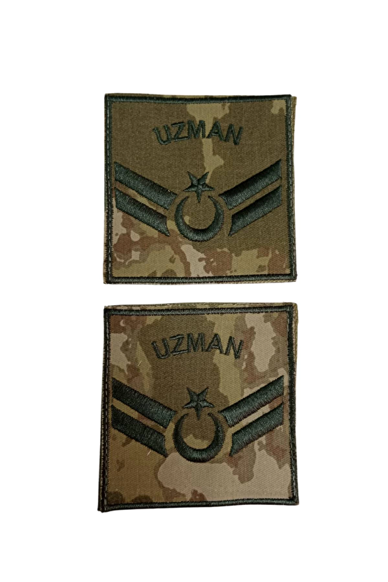 Kara Kuvvetleri Uzman Cavus Kamuflaj Renkli Nakis Kol Rutbe
