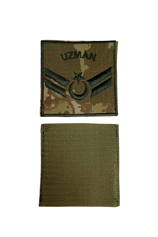 Kara Kuvvetleri Uzman Cavus Kamuflaj Renkli Nakis Kol Rutbe