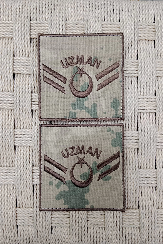 Jandarma Uzman Cavus Kamuflaj Renkli Nakis Kol Rutbe
