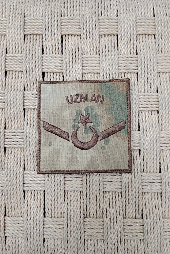 Jandarma Uzman Onbasi Kamuflaj Renkli Nakis Kol Rutbe