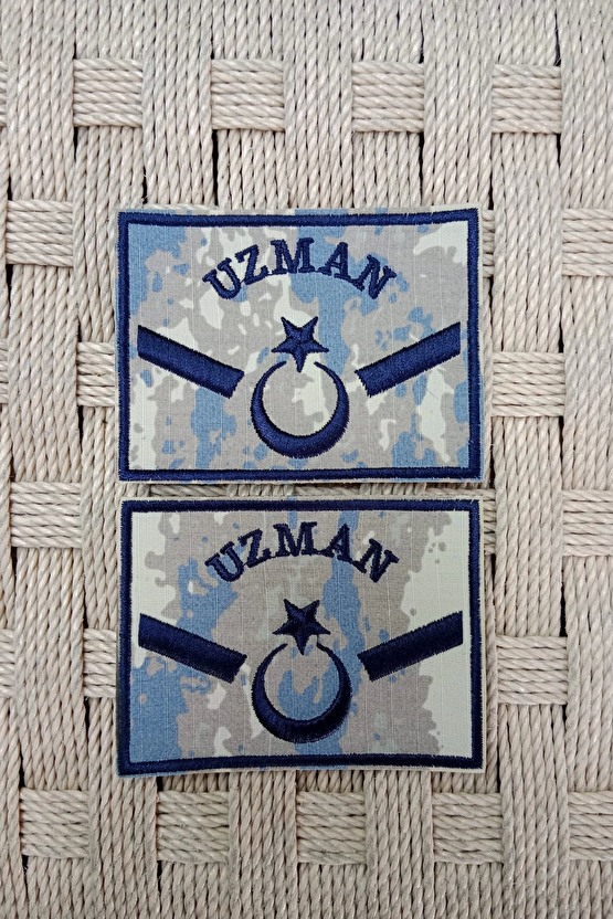 Hava Kuvvetleri Uzman Onbasi Kamuflaj Renkli Nakis Kol Rutbe