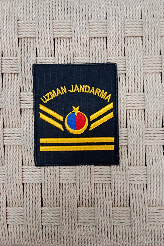 Uzman Jandarma 2 Kademe Siyah Zemin Harici Ve Dahili Bez Nakis Kol Rutbe