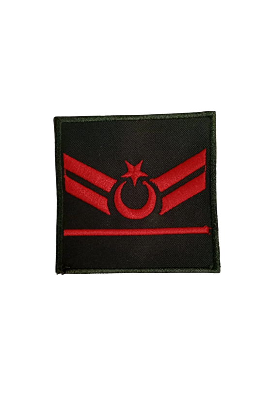 Kara Kuvvetleri Uzman Cavus 1 Kademe Yesil Renk Harici Ve Dahili Bez Nakis Kol Rutbe