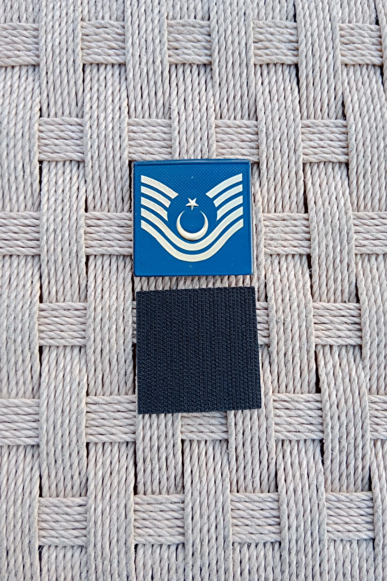 Jandarma Asayis Astsubay Kidemli Ustcavus Lacivert Renkli 3d Termoplastik Mini Rutbe