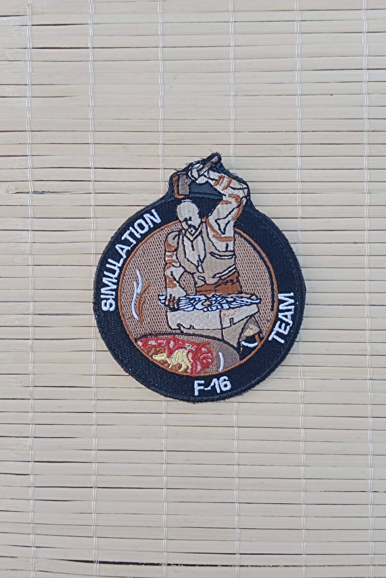 F 16 Simulation Team Nakis İslemeli Arma Patch Pec