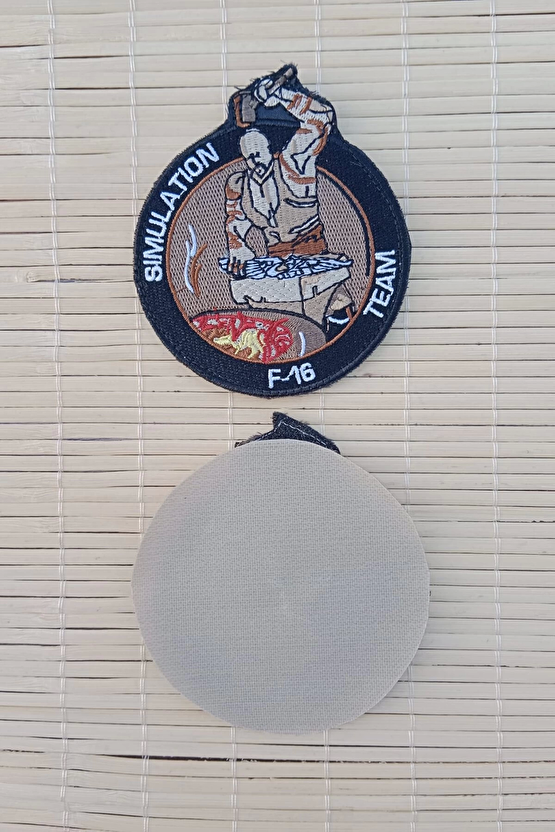 F 16 Simulation Team Nakis İslemeli Arma Patch Pec
