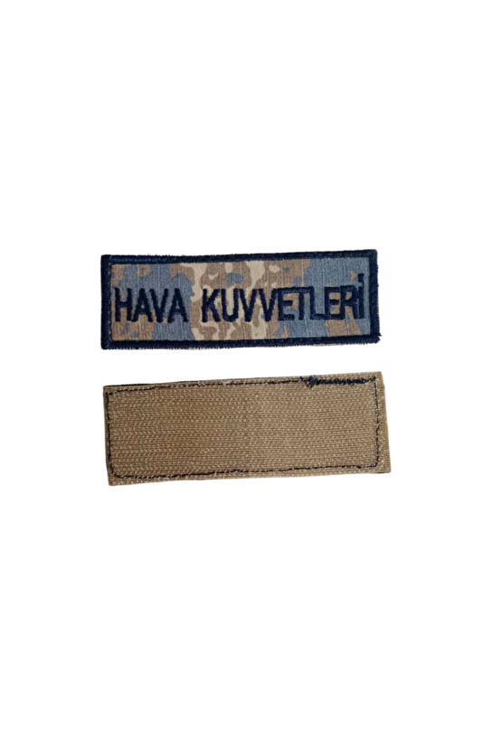 Hava Kuvvetleri Kamuflaj Renkli Nakis İslemeli Hava Kuvvetleri Yazisi
