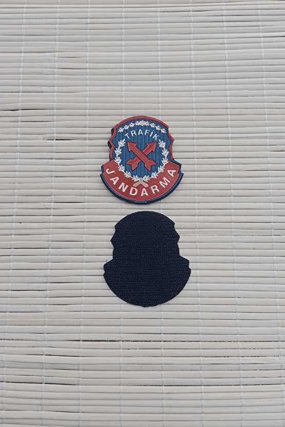 Jandarma Trafik Kirmizi Lacivert Zemin 3d Plastik Gogus Arma Patch Pec