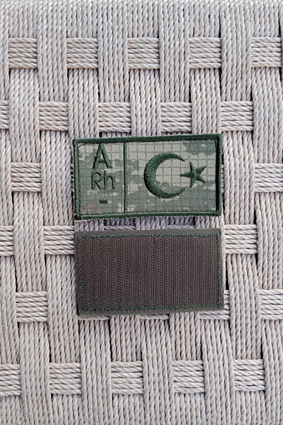 Kara Kuvvetleri Kamuflaj Renkli Nakis İslemeli A Rh - Kan Gruplu Pec Arma Patch