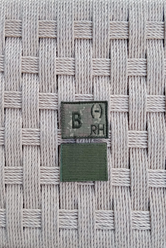 Kara Kuvvetleri Kamuflaj Renkli Nakis İslemeli B Rh - Kan Gruplu Pec Arma Patch
