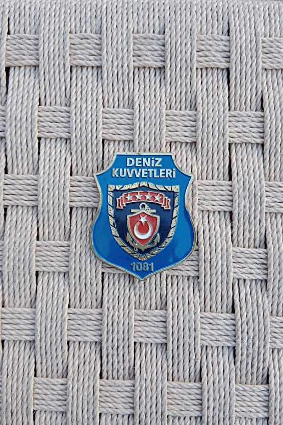 Deniz Kuvvetleri 1081 Amblemli Ozel Tasarim Cuzdan Rozeti