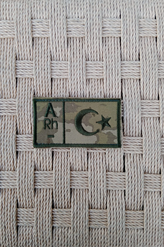 Kara Kuvvetleri Kamuflaj Renkli Nakis İslemeli A Rh - Kan Gruplu Pec Arma Patch
