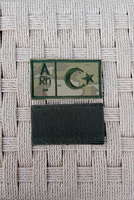 Kara Kuvvetleri Kamuflaj Renkli Nakis İslemeli A Rh - Kan Gruplu Pec Arma Patch