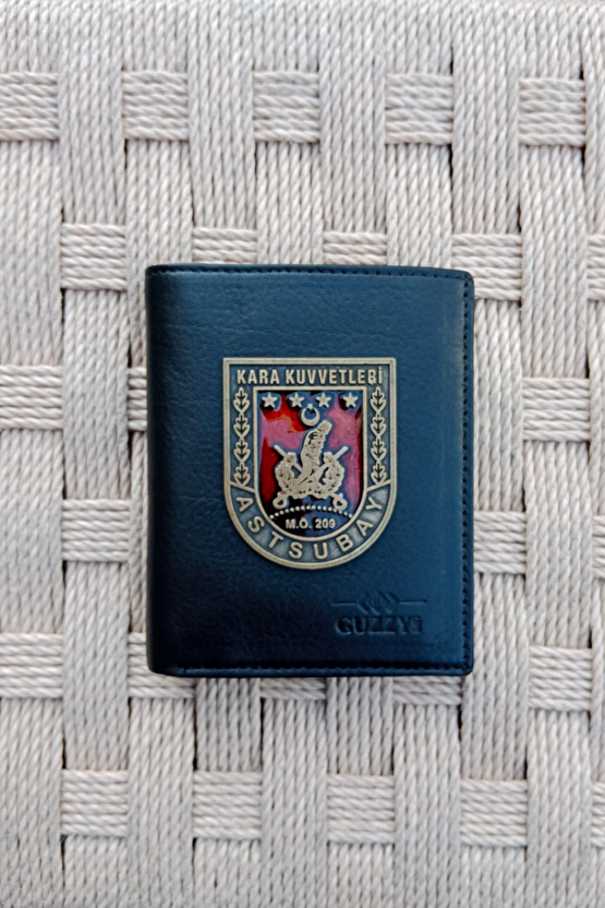 Kara Kuvvetleri M.o 209 Astsubay Amblemli Ozel Tasarim Hakiki Deri Cuzdan