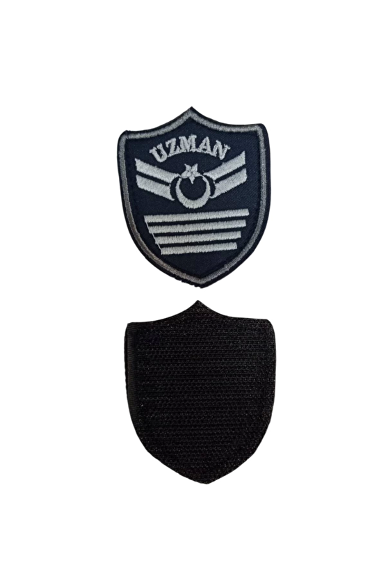 Hava Kuvvetleri Uzman Cavus 4 Kademe Lacivert Zemin Nakisli Mini Polar Rutbe Arma