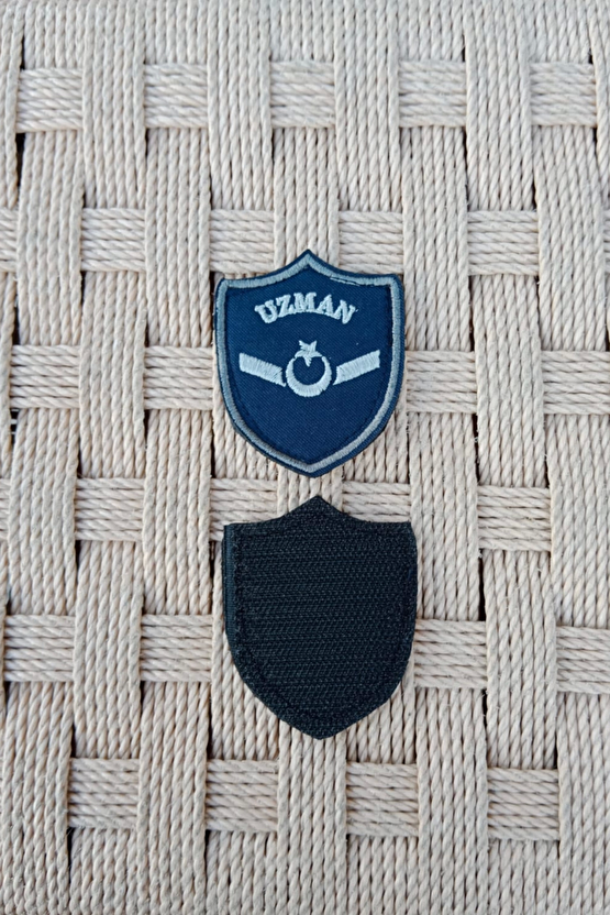 Hava Kuvvetleri Uzman Onbasi Lacivert Zemin Nakisli Mini Polar Rutbe Arma