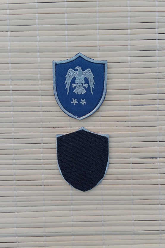 Hava Kuvvetleri Ustegmen Lacivert Zemin Kartal Nakisli Mini Polar Rutbe Arma