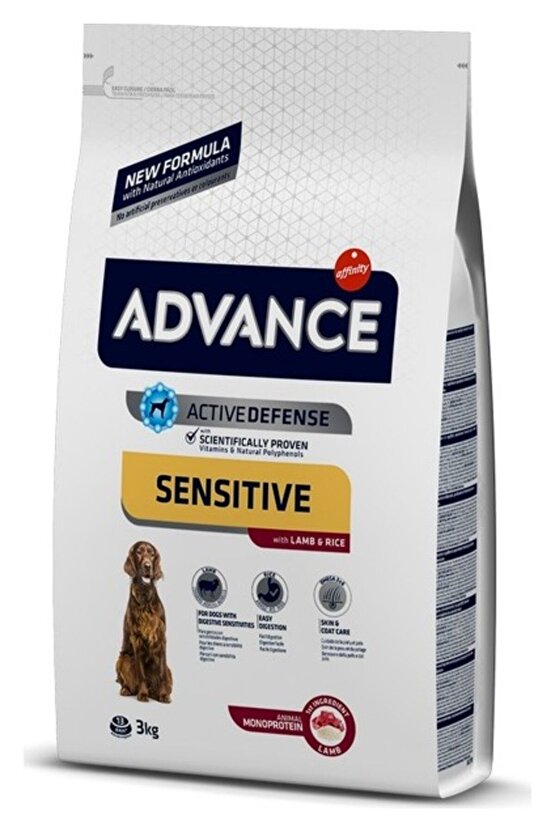 Kuzu Etli Sensitive Yetişkin Köpek Maması 3 Kg