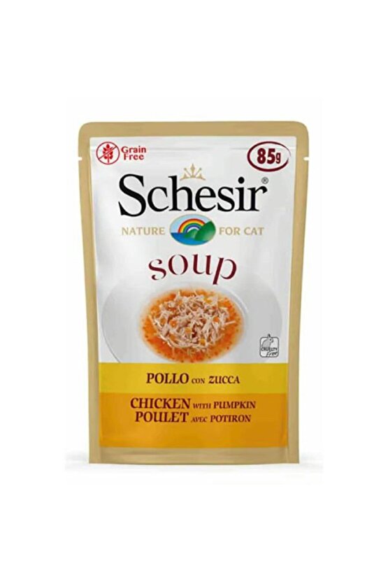 For Cat Tavuklu Ve Balkabaklı Tahılsız Yetişkin Kedi Çorbası 85 gr