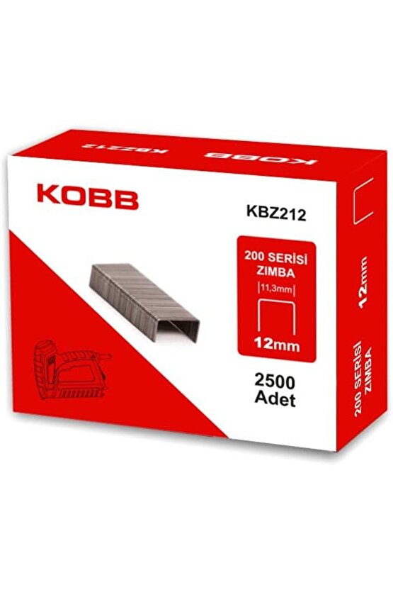 KBZ212 12mm 2500 Adet 200 Serisi Ağır Hizmet Tipi Zımba Teli, Gri