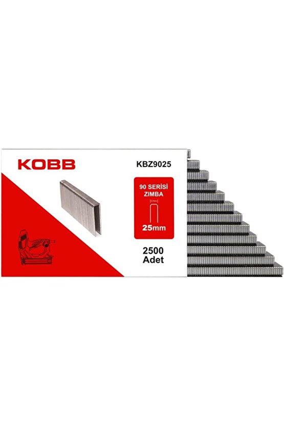 KBZ9025 25mm 2500 Adet 90 Serisi Ağır Hizmet Tipi Zımba Teli, Gri