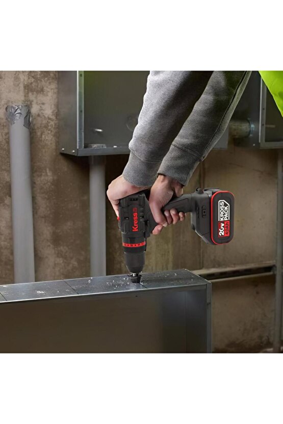 KUC30 20Volt4.0Ah Li-ion Çift Akülü Kömürsüz Profesyonel Şarjlı Darbeli Matkap