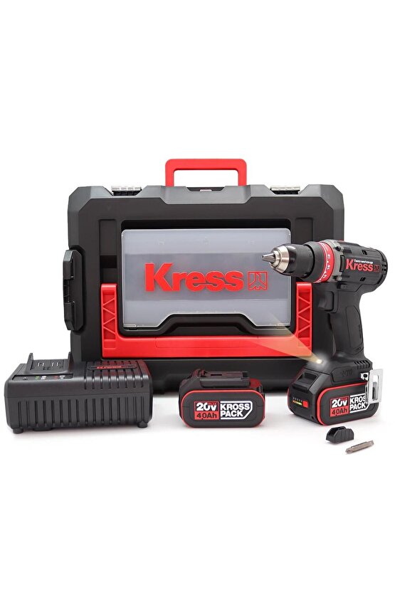 KUA72.1 20Volt4.0Ah Li-ion Çift Akülü Kömürsüz Profesyonel Şarjlı Matkap