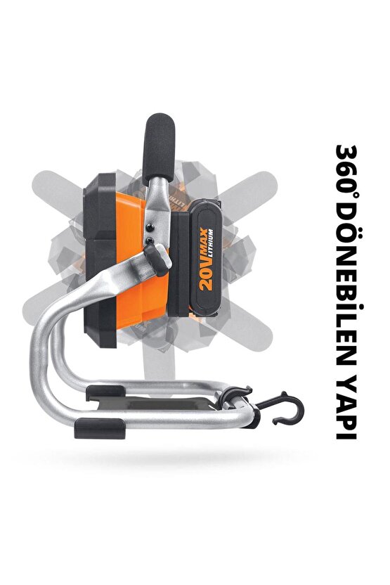 WX026.9 20Volt 1500 Lümen Profesyonel Led Projektör (Akü Dahil Değildir)