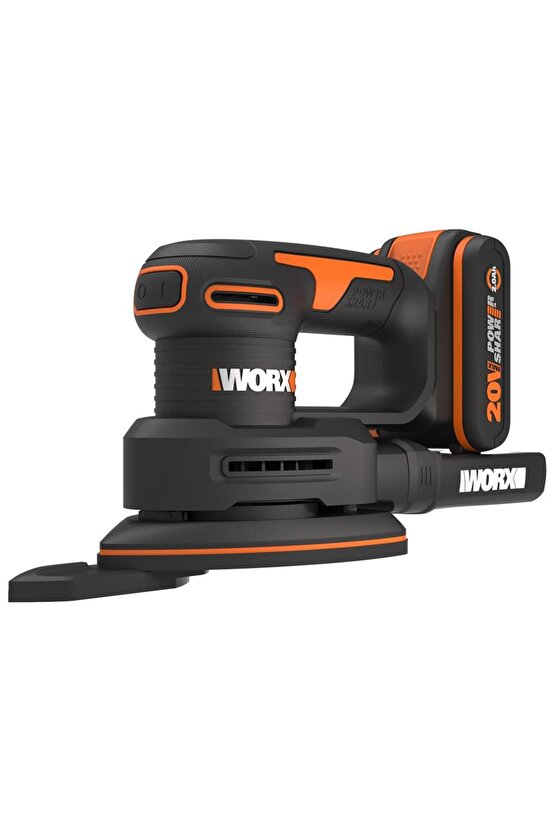 WX822 20Volt 2.0Ah. Li-ion Şarjlı Profesyonel Üçgen Mouse Zımpara