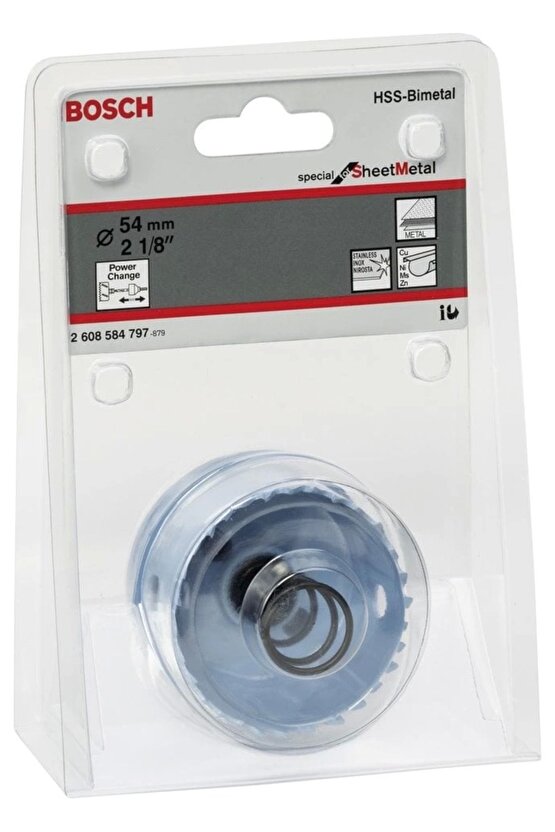 Special Serisi Metal Ve Inox Malzemeler için Delik Açma Testeresi 54 mm