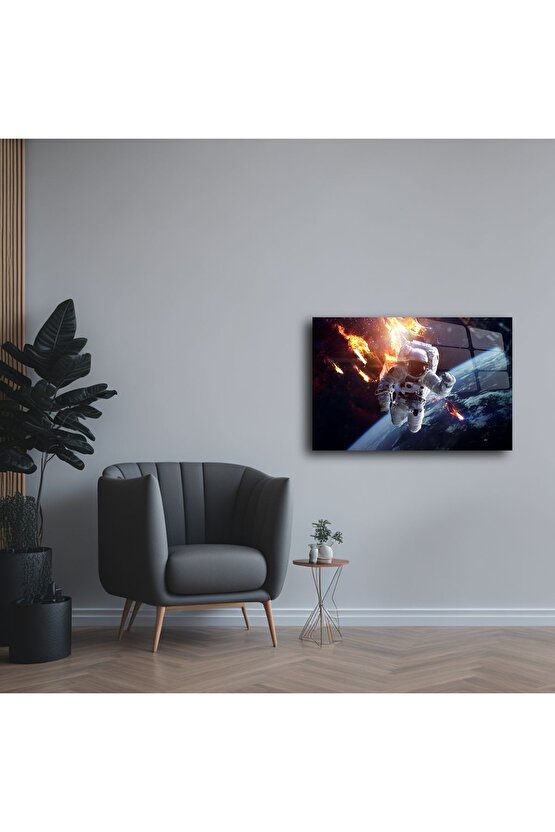 Uzayda Yalnız Astronot Duvar Posteri