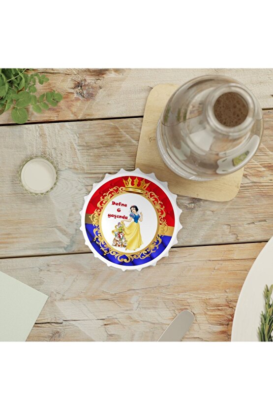 25 Adet Kapak Açacak Pamuk Prenses Magnet Buzdolabı Süsü, Doğum Günü Kız Çocuk 7