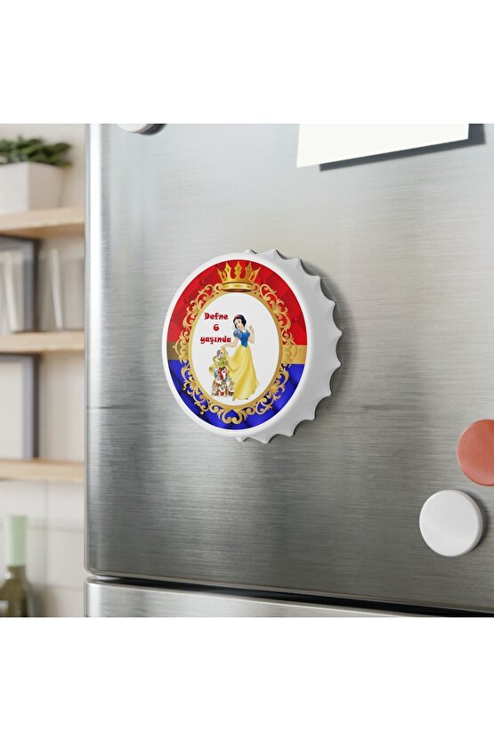 25 Adet Kapak Açacak Pamuk Prenses Magnet Buzdolabı Süsü, Doğum Günü Kız Çocuk 7