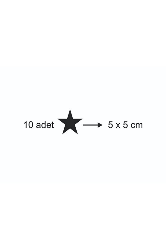 5 Cm 10 Adet Siyah Ahşap Yıldız Duvar Dekoru Zenginleştirici