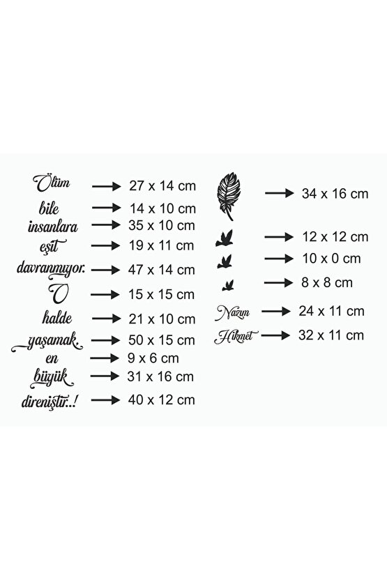 120*80 Cm Yaşamak Bir Orman Gibi Tek Ve Hür Ahşap Duvar Yazısı